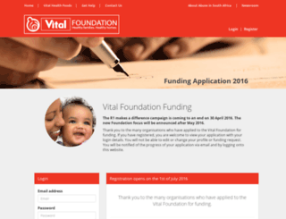 funding.vitalfoundation.co.za screenshot