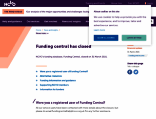 fundingcentral.org.uk screenshot