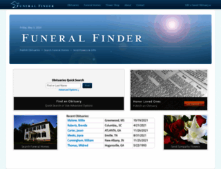 funeralfinder.com screenshot