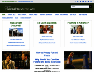funeralresources.com screenshot