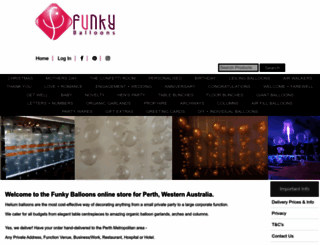 funkyballoons.com.au screenshot