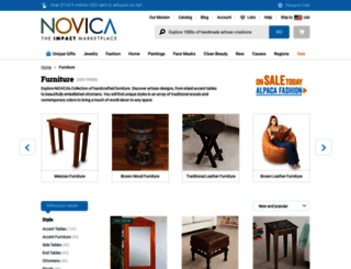 furniture.novica.com screenshot