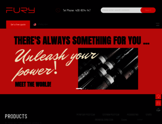furybilliards.com screenshot