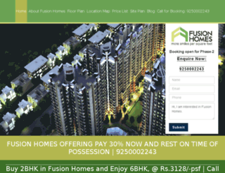 fusionhomes.ind.in screenshot