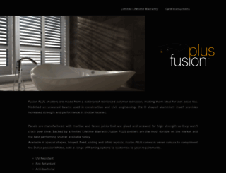 fusionplusshutters.com.au screenshot