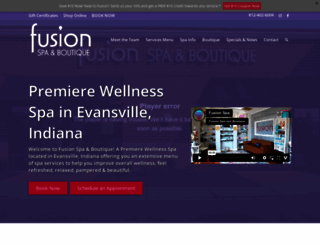 fusionspaevansville.com screenshot