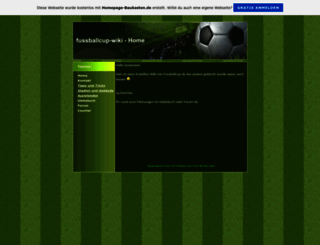 fussballcup-wiki.de.tl screenshot