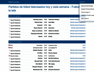 futbolenlatele.es screenshot