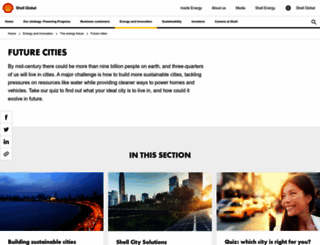 futurecities.shell.com screenshot