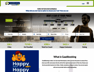 gaadibooking.com screenshot