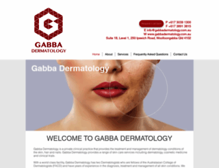 gabbadermatology.com.au screenshot