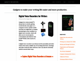 gadgetsforwriters.com screenshot