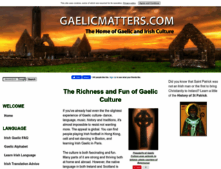 gaelicmatters.com screenshot
