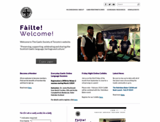 gaelicsocietytoronto.com screenshot