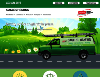 gaglesheating.com screenshot