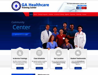gahealthcaretraining.com screenshot
