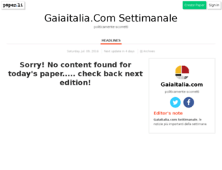 gaiaitaliasettimanale.gaiaitalia.com screenshot