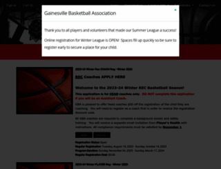 gainesvillebasketball.org screenshot