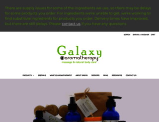 galaxyaromatherapy.com screenshot