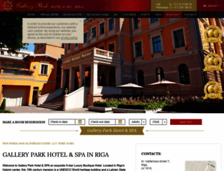 galleryparkhotel.lv screenshot
