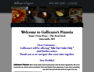 gallicanospizzeria.com screenshot