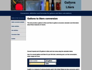 gallonstoliters.com screenshot