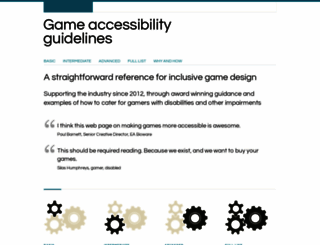 gameaccessibilityguidelines.com screenshot