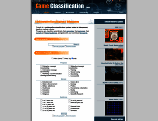 gameclassification.com screenshot