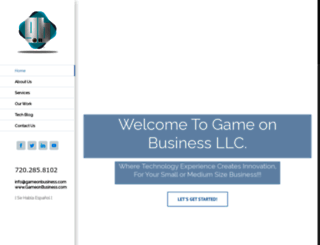 gameonbusiness.com screenshot