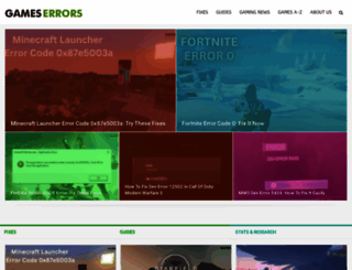 gameserrors.com screenshot