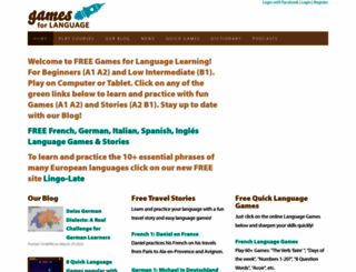 gamesforlanguage.com screenshot