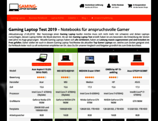 gaming-laptop-tester.de screenshot