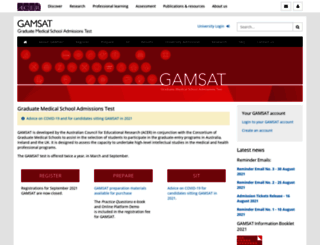 gamsat-ie.org screenshot