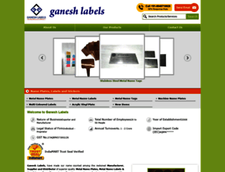 ganeshlabels.com screenshot