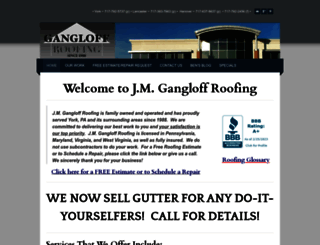 gangloffroofing.com screenshot