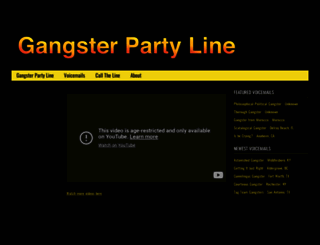 gangsterpartyline.com screenshot