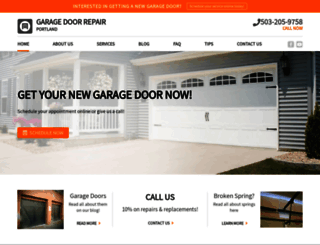 garage-door-co-portland.com screenshot