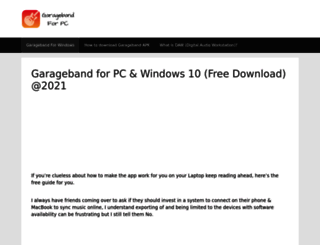 garagebandforpc.org screenshot