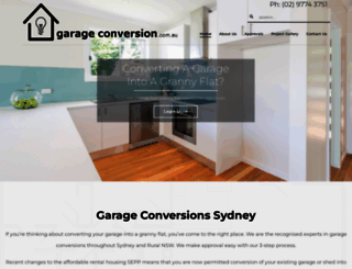 garageconversion.com.au screenshot