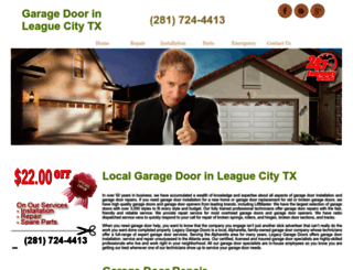 garagedoorinleaguecity.com screenshot