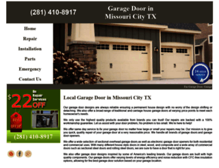 garagedoorinmissouricitytx.com screenshot