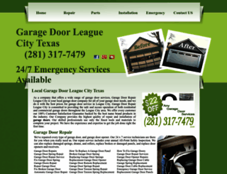 garagedoorleaguecitytx.com screenshot