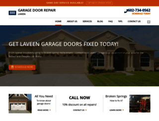 garagedoorrepair-laveen.com screenshot