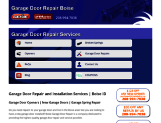 garagedoorrepairboise.com screenshot