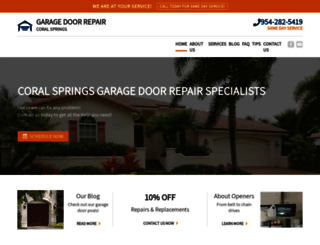 garagedoorrepaircoralspring.com screenshot