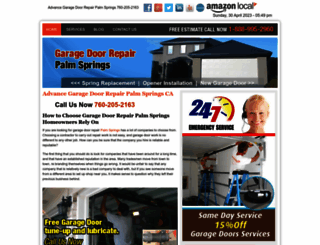 garagedoorrepairpalmspringscal.com screenshot