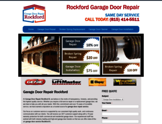 garagedoorrepairrockford.com screenshot