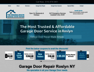 garagedoorrepairroslyn.com screenshot