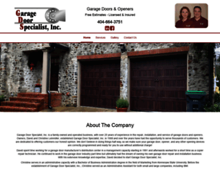 garagedoorspecialistinc.com screenshot