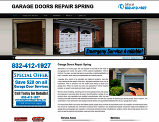 garagedoorsrepair-spring.com screenshot